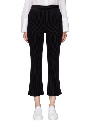 Main View - Click To Enlarge - FRAME - Pinstripe corduroy flared pants