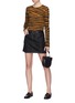 Figure View - Click To Enlarge - FRAME - 'Le Mini' coated denim skirt