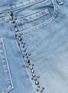 Detail View - Click To Enlarge - FRAME - 'Le Studded' washed denim skirt