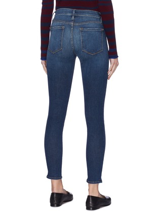 Back View - Click To Enlarge - FRAME - 'Le Skinny de Jeanne' zip cuff jeans