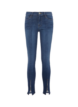 Main View - Click To Enlarge - FRAME - 'Le Skinny de Jeanne' zip cuff jeans