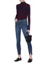 Figure View - Click To Enlarge - FRAME - 'Le Skinny de Jeanne' zip cuff jeans