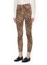 Front View - Click To Enlarge - FRAME - 'Ali' cheetah print skinny cigarette jeans