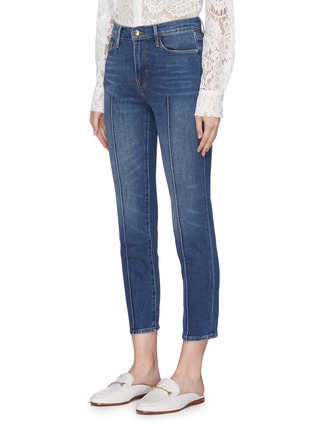 Front View - Click To Enlarge - FRAME - 'Le Nouveau' pintuck straight leg jeans