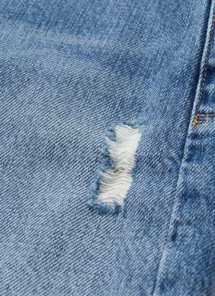 Detail View - Click To Enlarge - FRAME - 'Le Mini' blind stitch hem denim skirt