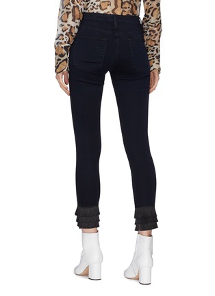 Back View - Click To Enlarge - FRAME - 'Le High Skinny' fringe cuff jeans