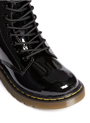 Detail View - Click To Enlarge - DR. MARTENS - 'Delaney' patent leather junior boots