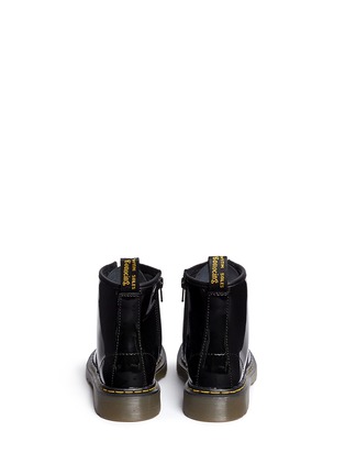 Back View - Click To Enlarge - DR. MARTENS - 'Delaney' patent leather junior boots
