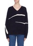 Main View - Click To Enlarge - ELIZABETH AND JAMES - 'Pemba' abstract stripe bouclé sweater