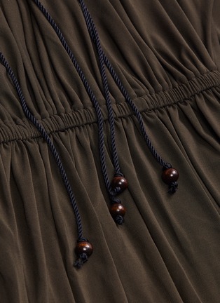 Detail View - Click To Enlarge - ELIZABETH AND JAMES - 'Luna' tie keyhole front ruched dress