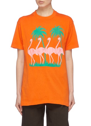 Main View - Click To Enlarge - ELIZABETH AND JAMES - 'Pepper' flamingo print oversized vintage T-shirt