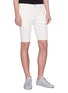 Front View - Click To Enlarge - TOPMAN - Skinny fit denim shorts