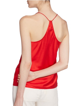 Detail View - Click To Enlarge - THEORY - Drape back silk satin camisole top