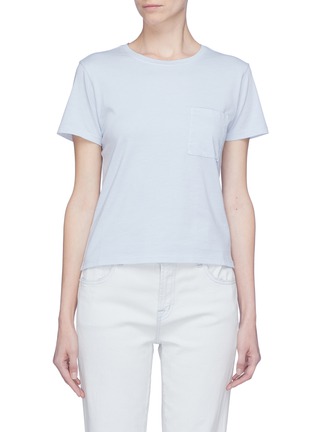 Main View - Click To Enlarge - THEORY - 'Petya' chest pocket Pima cotton T-shirt