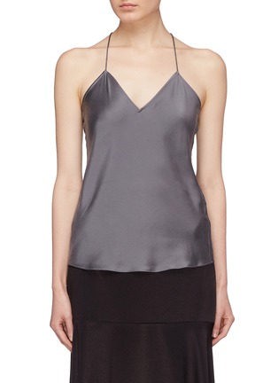 Main View - Click To Enlarge - THEORY - Drape back silk satin camisole top