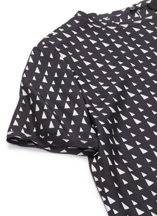  - THEORY - Geometric print silk twill T-shirt dress