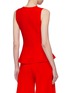 Back View - Click To Enlarge - THEORY - Roll edge crepe peplum top
