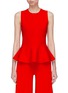 Main View - Click To Enlarge - THEORY - Roll edge crepe peplum top