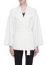Main View - Click To Enlarge - THEORY - Notched lapel belted crepe robe jacket