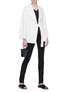 Figure View - Click To Enlarge - THEORY - Notched lapel belted crepe robe jacket