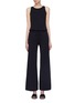 Main View - Click To Enlarge - THEORY - 'Midrelle' keyhole back drawstring wide leg jumpsuit