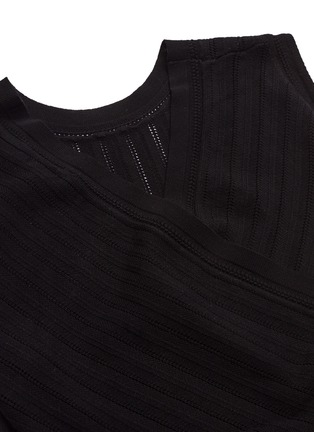  - THEORY - Crossover back pointelle knit sleeveless top