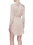 Back View - Click To Enlarge - THEORY - 'Clean' satin yoke belted silk shirt dress