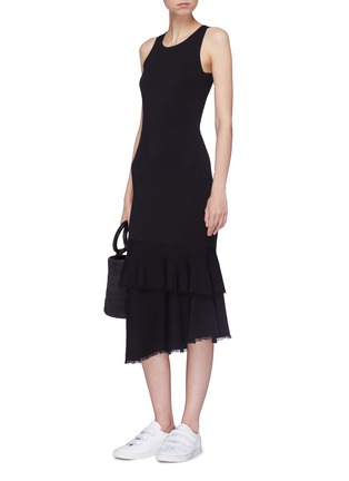 Figure View - Click To Enlarge - THEORY - 'Nilimary' tiered ruffle knit maxi dress