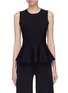 Main View - Click To Enlarge - THEORY - Roll edge crepe peplum top