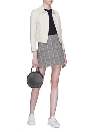 Figure View - Click To Enlarge - THEORY - Houndstooth check plaid virgin wool-blend mini skirt