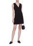 Figure View - Click To Enlarge - THEORY - 'Easy' V-neck shift dress