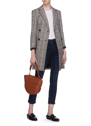 Figure View - Click To Enlarge - THEORY - 'Square' check plaid double breasted coat
