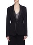 Main View - Click To Enlarge - THEORY - 'Fluid' shawl lapel belted crepe blazer