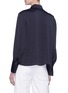 Back View - Click To Enlarge - THEORY - Blouson sleeve crushed satin shirt