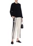 Figure View - Click To Enlarge - THEORY - Stripe silk twill pants