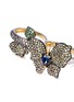 Detail View - Click To Enlarge - AISHWARYA - Diamond gemstone gold alloy silver two finger ring