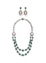 Main View - Click To Enlarge - AISHWARYA - Diamond emerald earrings and necklace set