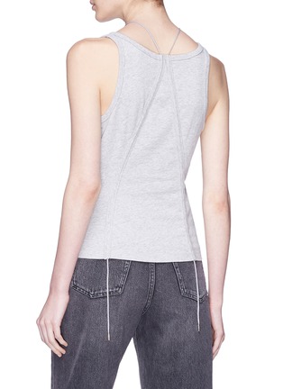 Back View - Click To Enlarge - T BY ALEXANDER WANG - Drawstring neck tank top