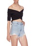 Detail View - Click To Enlarge - T BY ALEXANDER WANG - Tie cutout wrap cropped top
