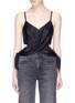 Main View - Click To Enlarge - T BY ALEXANDER WANG - Cross tie cutout silk charmeuse camisole top