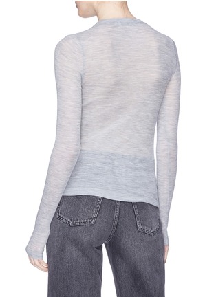 Back View - Click To Enlarge - T BY ALEXANDER WANG - Wool rib knit V-neck top