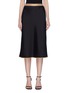 Main View - Click To Enlarge - T BY ALEXANDER WANG - 'Wash & Go' contrast waistband satin midi skirt