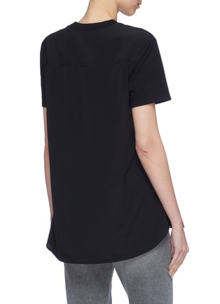 Back View - Click To Enlarge - T BY ALEXANDER WANG - Button silk panel T-shirt