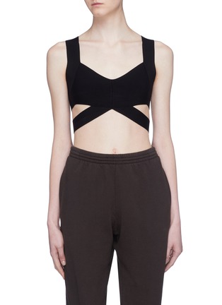 Main View - Click To Enlarge - T BY ALEXANDER WANG - Cutout strappy bralette