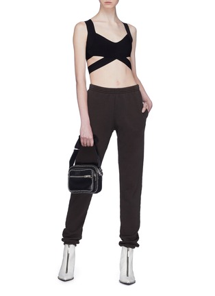Figure View - Click To Enlarge - T BY ALEXANDER WANG - Cutout strappy bralette