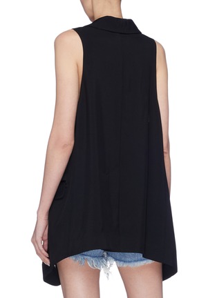 Back View - Click To Enlarge - T BY ALEXANDER WANG - Long open twill gilet
