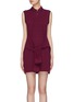 Main View - Click To Enlarge - T BY ALEXANDER WANG - Sleeve tie stripe polo dress