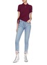 Figure View - Click To Enlarge - T BY ALEXANDER WANG - Side knot stripe polo shirt