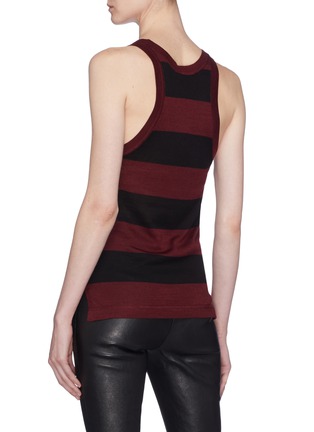 Back View - Click To Enlarge - T BY ALEXANDER WANG - 'Wash & Go' stripe Merino wool blend tank top