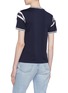Back View - Click To Enlarge - T BY ALEXANDER WANG - Stripe shoulder T-shirt